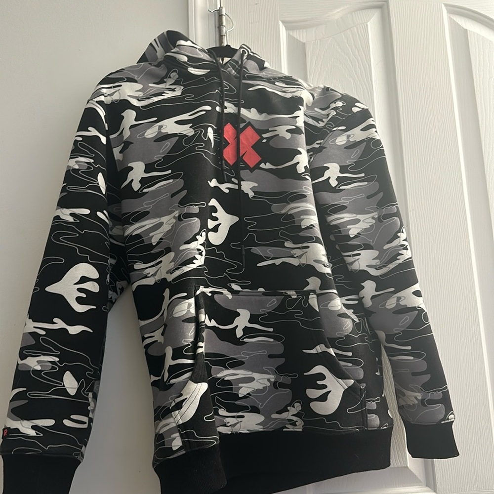 Sam X Colby XPLR Camo Medium Grey Hoodie Sweatshirt
